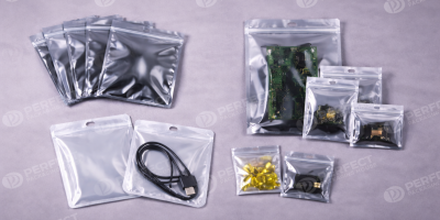 silver anti-static bags with elctronics